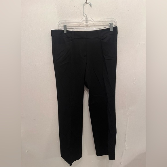 Ann Taylor Size 6 Cropped Dress Pants Black Wide Leg - Picture 1 of 3